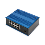 Digitus 8 port Gigabit Ethernet network PoE switch, industrial, unmanaged, 1 SFP uplink switch