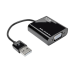 Tripp Lite U244-001-VGA Adaptador de USB 2.0 a Tarjeta Gráfica Externa de Video VGA para Monitor Doble / Múltiple, 128 MB SDRAM, 1080p @ 60 Hz