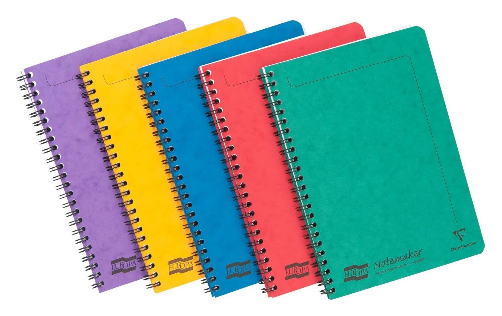 Clairefontaine Europa 10Pk Notemaker A5 120 Pages 90G Paper Assorted