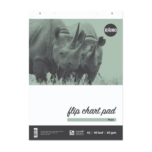 Image of Rhino A1 Flipchart Pad 40 Leaf, B (Pack of 5)