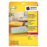 Avery L4770-25 printer label Transparent