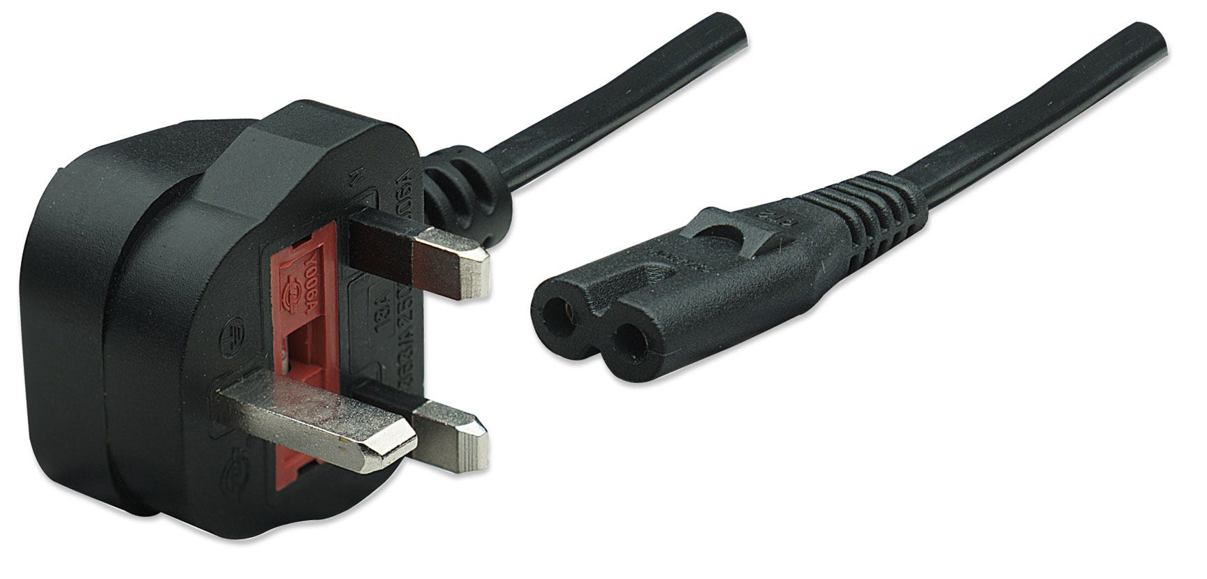 Image of Manhattan Power Cord/Cable, UK 3-pin plug to C7 Female (figure of...