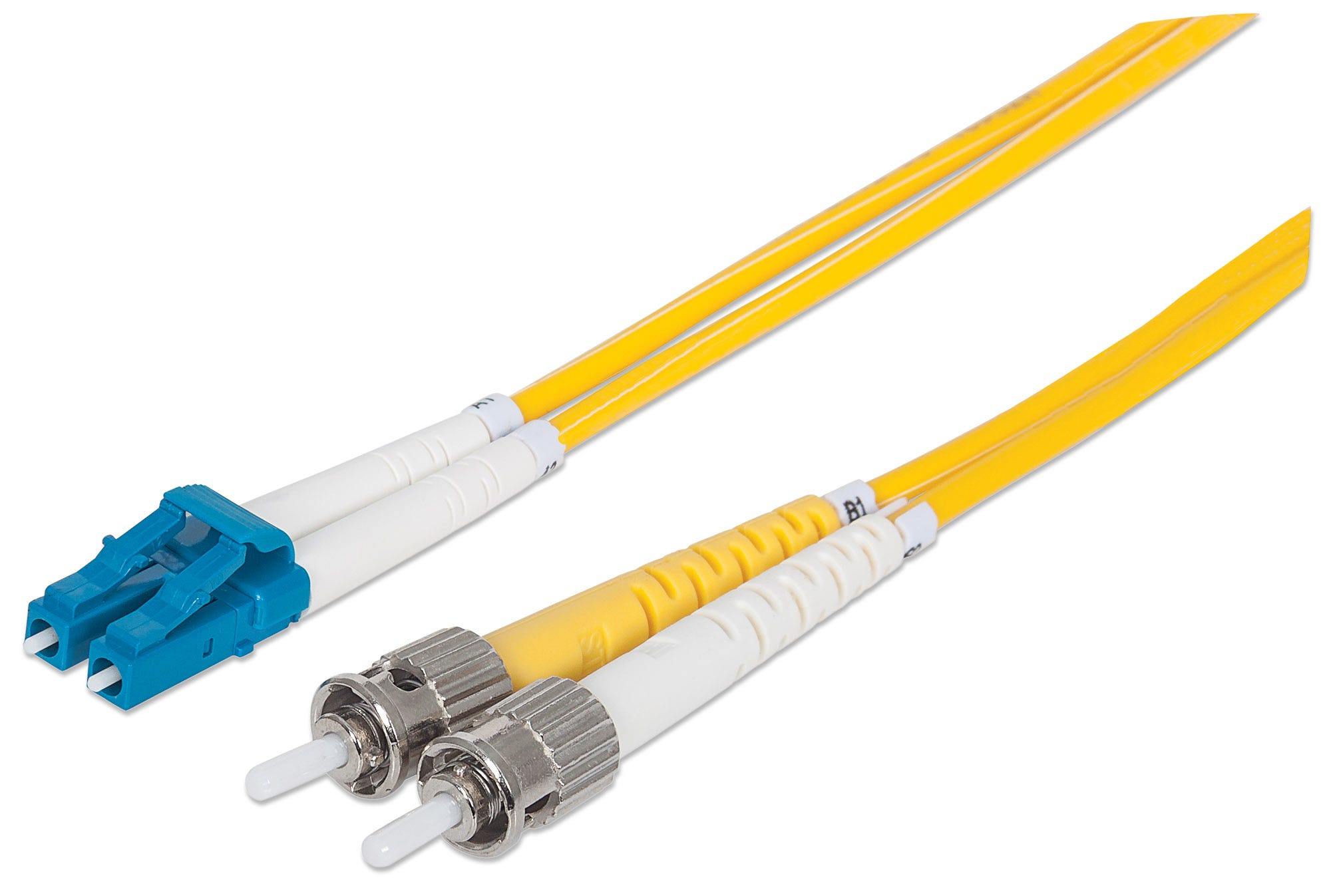 Photos - Cable (video, audio, USB) INTELLINET Fiber Optic Patch Cable, OS2, LC/ST, 3m, Yellow, Duplex, Si 516 