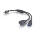 C2G 3ft 1-to-2 16 AWG Power Cord Splitter (NEMA 5-15P -> 1 NEMA 5-15R / 1 IEC320C13) Black 35.4" (0.9 m)