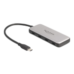 DeLOCK 64261 interface hub USB 3.2 Gen 1 (3.1 Gen 1) Type-C 10000 Mbit/s Zwart, Grijs