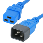 Cablenet 0.5m IEC C20 - IEC C19 Blue PVC 1.5mm Power Leads