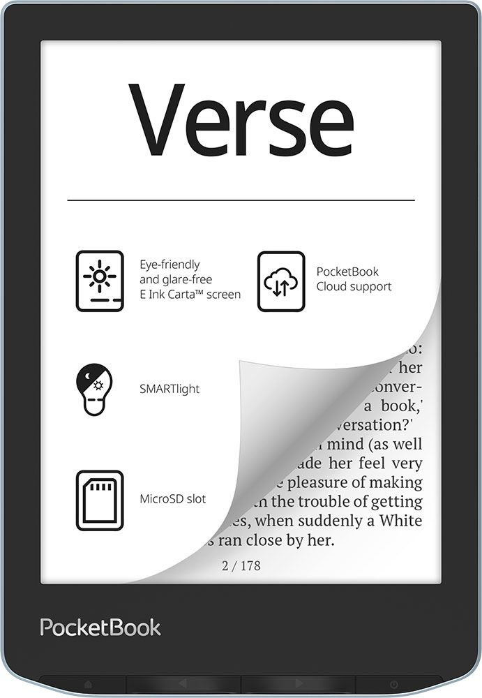 PocketBook Verse e-book Reader 8 GB Wi-Fi Black. Blue