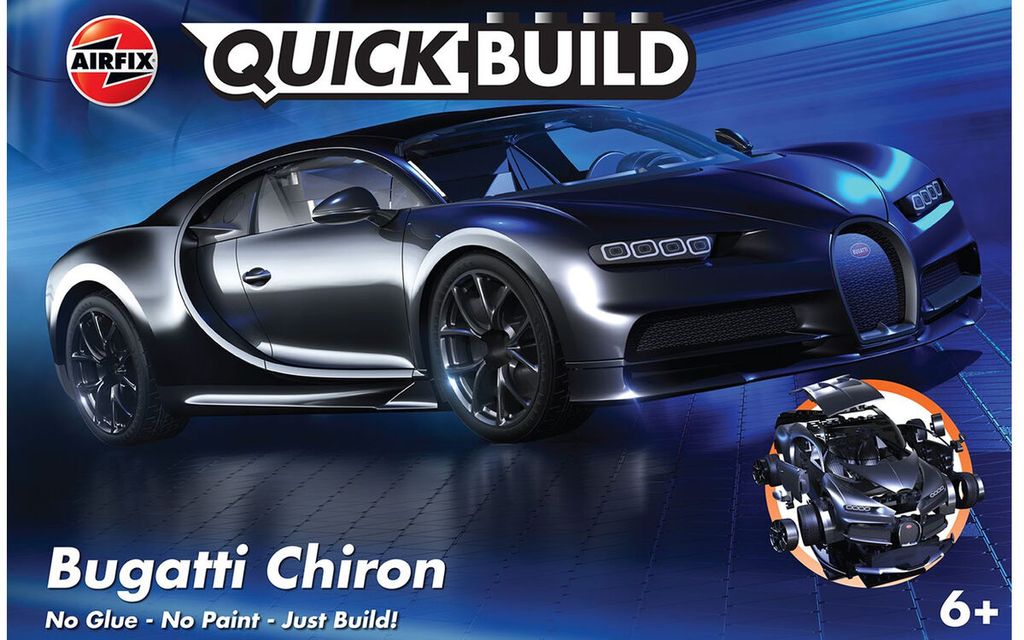 EU Product - Quickbuild Bugatti Chiron - Black thumbnail