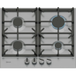 Neff T26CIP8N0 hob Black, Stainless steel Built-in 60 cm Gas 4 zone(s)