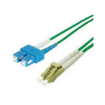 FDL 10M OM3/4 50/125 LC-SC DLX FIBRE OPTIC CABLE - AQUA GREEN