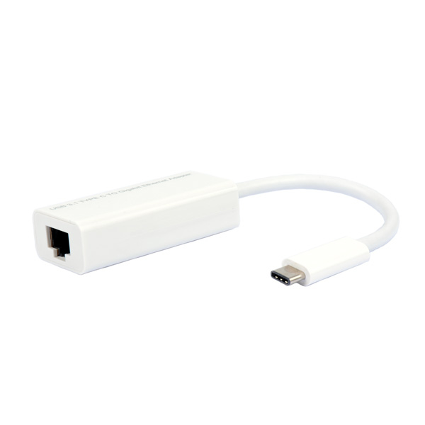 Roline 12.02.1109 Converter, Usb C Plug-Rj45 Jack, White