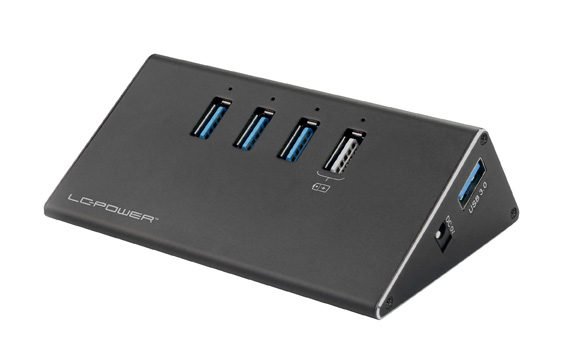 Image of LC-Power LC-HUB-ALU-2B-4 interface hub USB 3.2 Gen 1 (3.1 Gen 1)...