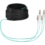EFB Elektronik O8303S10OM3 InfiniBand en Glasvezelkabel 10 m 4x LC U-DQ(ZN) BH Aqua-kleur, Beige, Zwart
