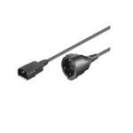 Microconnect C14-Schuko M-F, 1.5 m Black C14 coupler