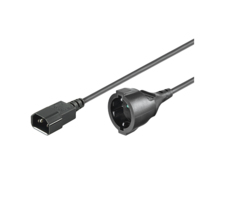 Image of Microconnect C14-Schuko M-F, 1.5 m Black C14 coupler