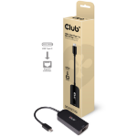 CLUB3D CAC-1520 cable gender changer USB C Ethernet Black