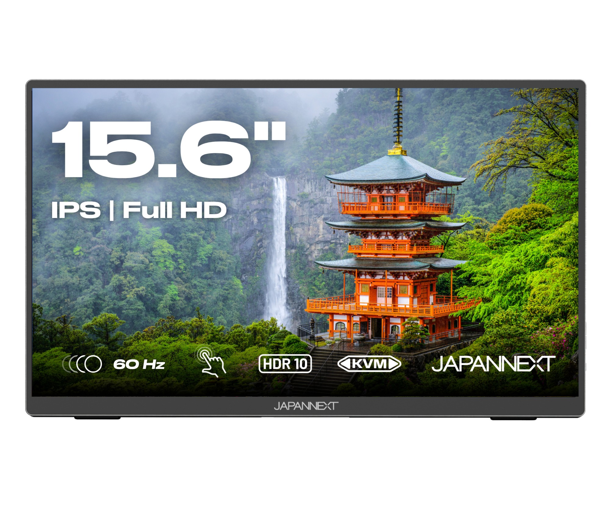 JAPANNEXT JN-MD-I156FHDR-T computer monitor 39.6 cm (15.6") 1920 x 1080 pixels Full HD LED Touchscreen Grey