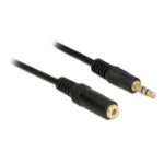 DeLOCK 3.5mm M-F, 1m audio kabel Zwart