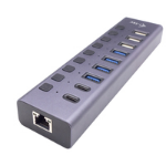 i-tec USB-A/USB-C Charging HUB 9port with LAN + Power Adapter 60 W