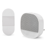 Entac Doorbell AC Plug-in, Nightlight Funtcion, with Kinetic Switch IP44 Transmitter