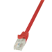 LogiLink 0.5m Cat.6 U/UTP networking cable Red Cat6 U/UTP (UTP)
