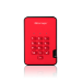 iStorage diskAshur2 256-bit 500GB USB 3.1 secure encrypted hard drive - Red IS-DA2-256-500-R