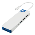 HYPER HD4103BUGL interface hub USB 3.2 Gen 1 (3.1 Gen 1) Type-C 5000 Mbit/s Blue, White