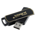 Integral 64GB Secure 360 Encrypted USB 3.0 USB flash drive USB Type-A 3.2 Gen 1 (3.1 Gen 1) Black, Gold