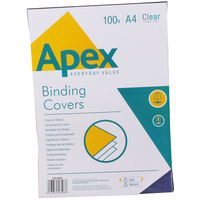Fellowes Apex Clear Pvc Cover Lightweight 100pk
