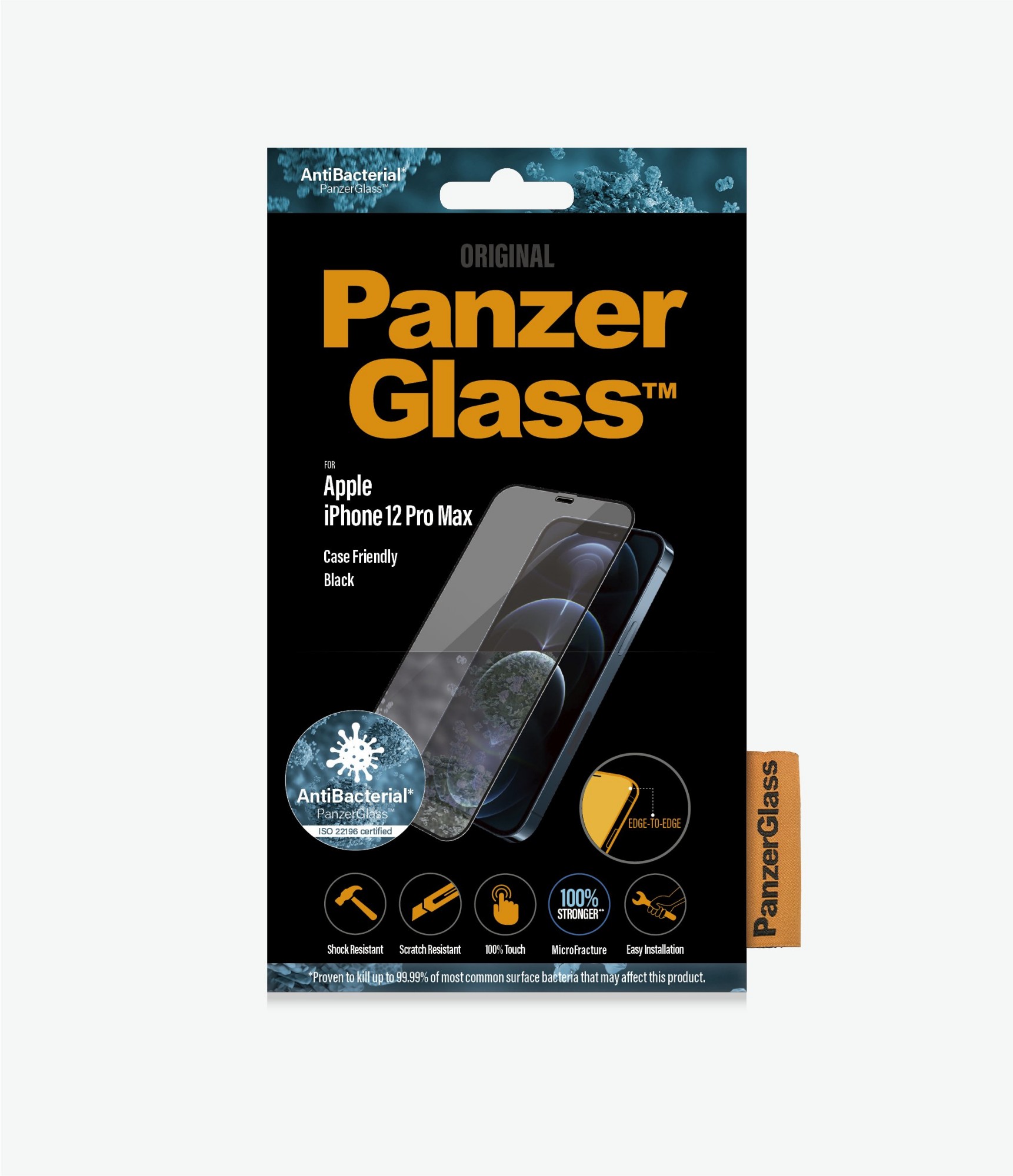 PanzerGlass Apple iPhone 12 Pro Max Edge-to-Edge Anti-Bacterial