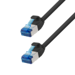 LogiLink Patch cable Cat.6A SLIM S/FTP LSZH, black, 20 m, SlimLine