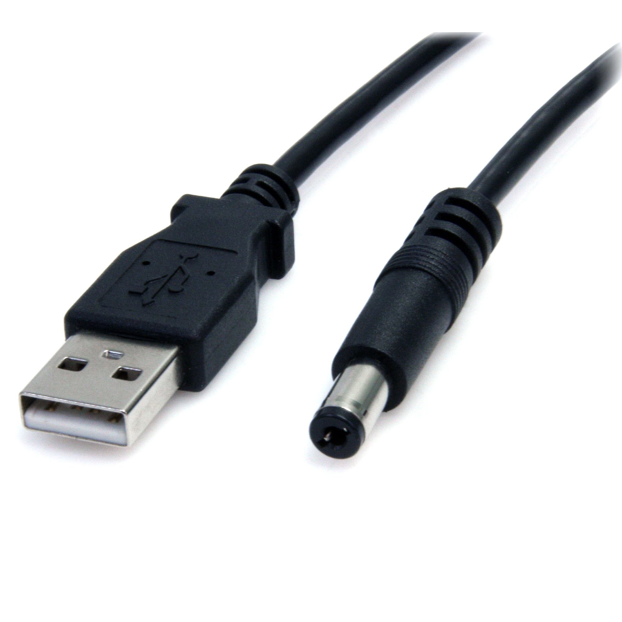 Image of StarTech.com USB to 5.5mm Power Cable - Type M Barrel - 2m