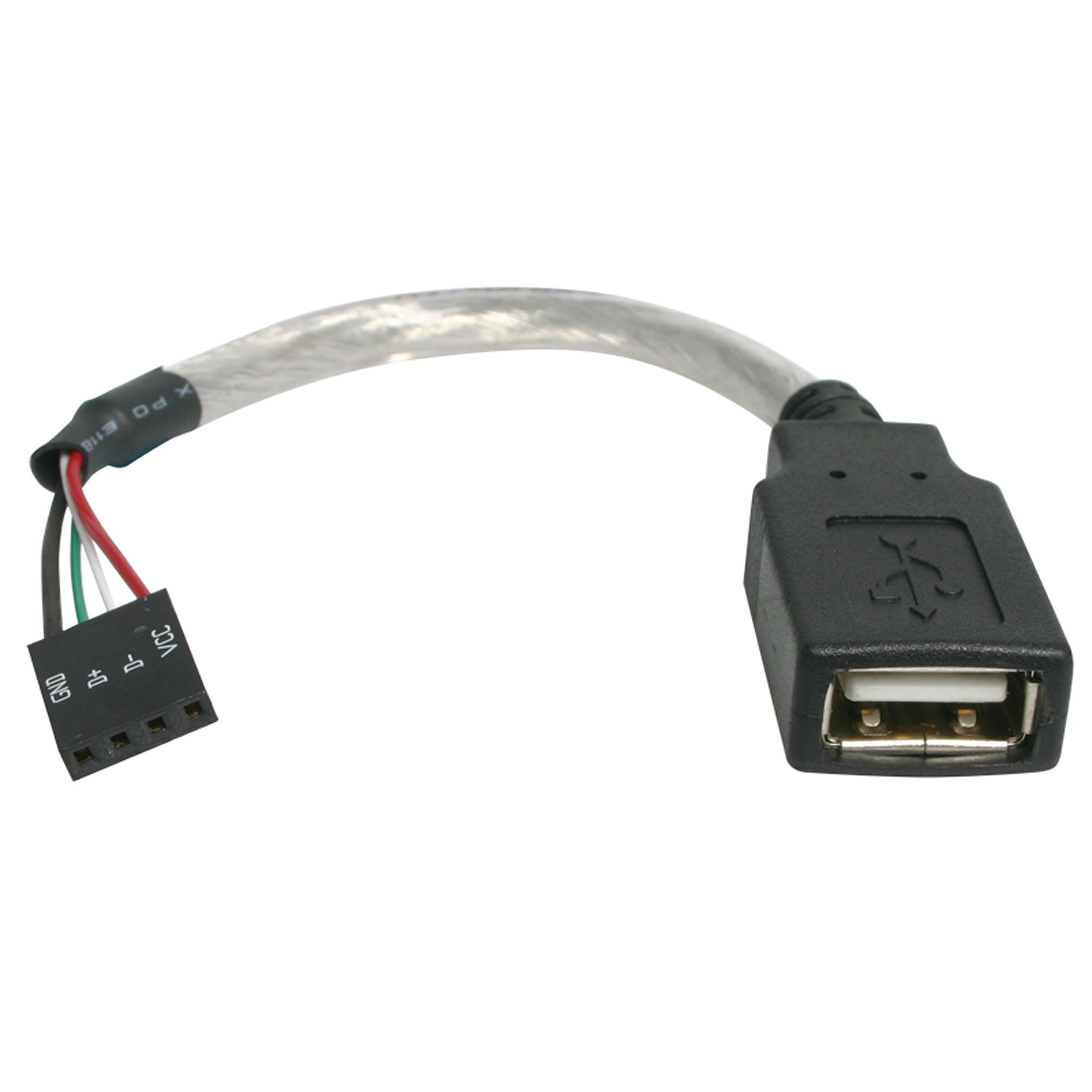 Image of StarTech.com 6in USB 2.0 Cable - USB A Female to USB Motherboard 4...