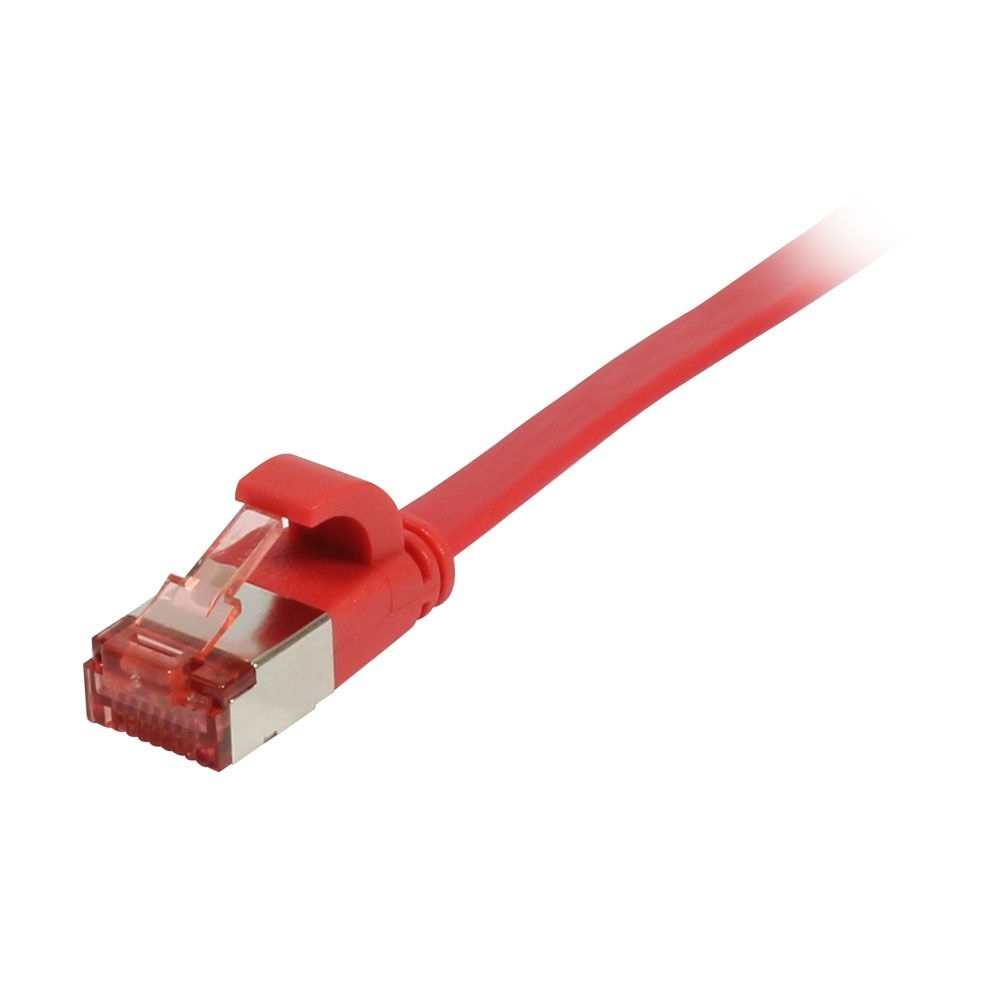EU Product - Patchkabel RJ45 Cat6 250Mhz rot FTP U/FTP TPE Superflex Flach - Cable - Digital thumbnail