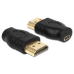 DeLOCK 65507 cable gender changer HDMI A micro HDMI D Black