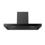 electriQ 90cm Slimline Cooker Hood with Touch Controls and High Extraction Rate - Black