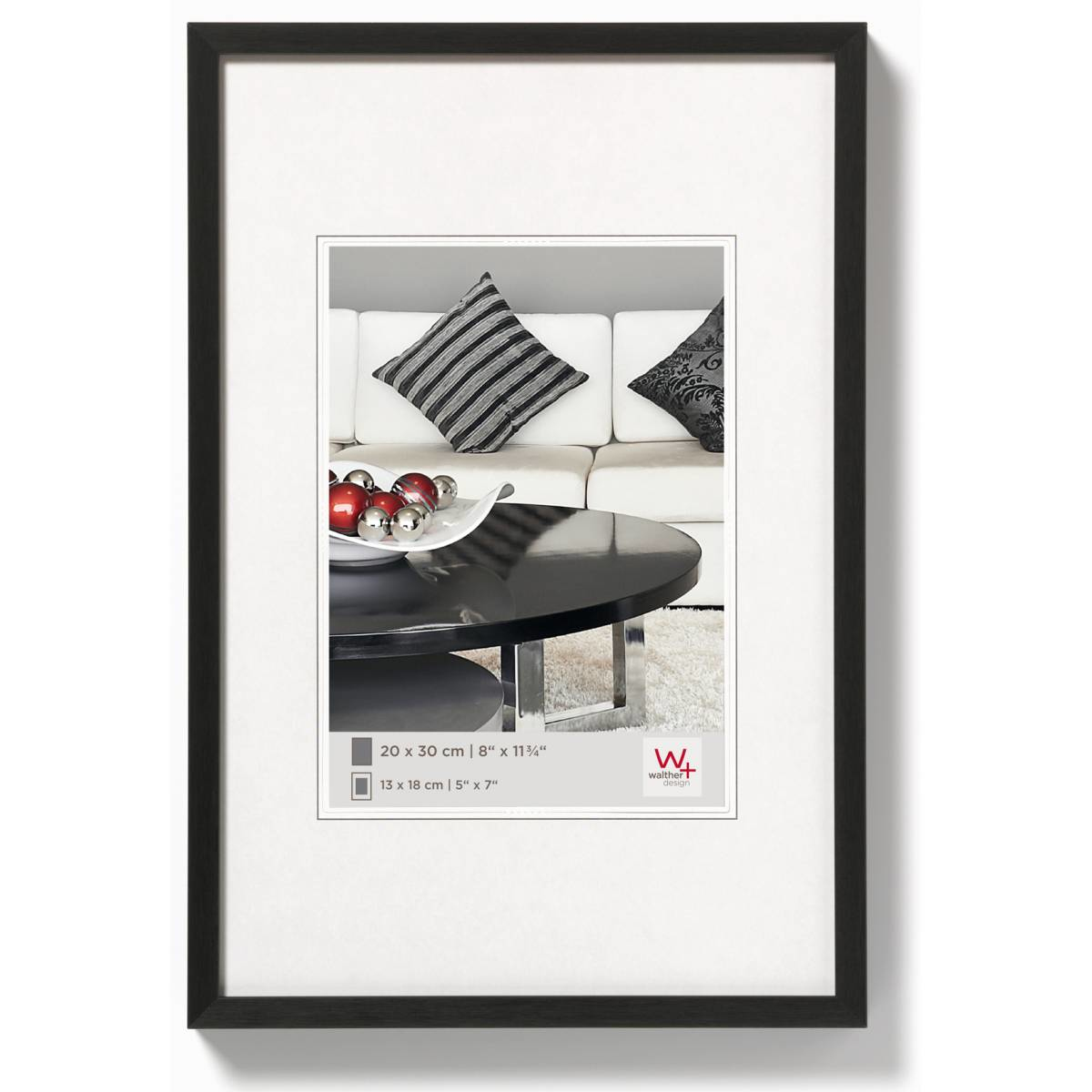 Image of Walther AJ342B - Aluminium - Black - Single picture frame - Matte...