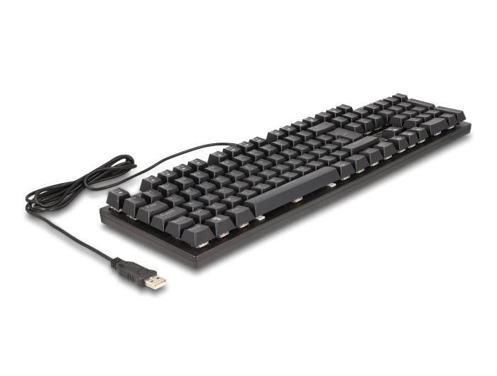 DeLOCK 12115 keyboard Gaming USB QWERTZ German Black