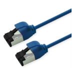 ROLINE U/FTP Patch Cord Cat. 8.1 (Class I), LSOH, SLIM, blue, 1.5 m