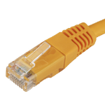 Cablenet 2.5m Cat6 RJ45 Yellow U/UTP PVC 24AWG Flush Moulded Booted Patch Lead