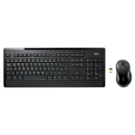 Fujitsu LX901 keyboard Mouse included RF Wireless QWERTZ German Black