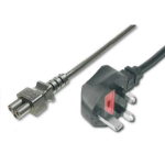 FDL 0.5M UK MAINS PLUG TO C5 CLOVER LEAF SOCKET CABLE