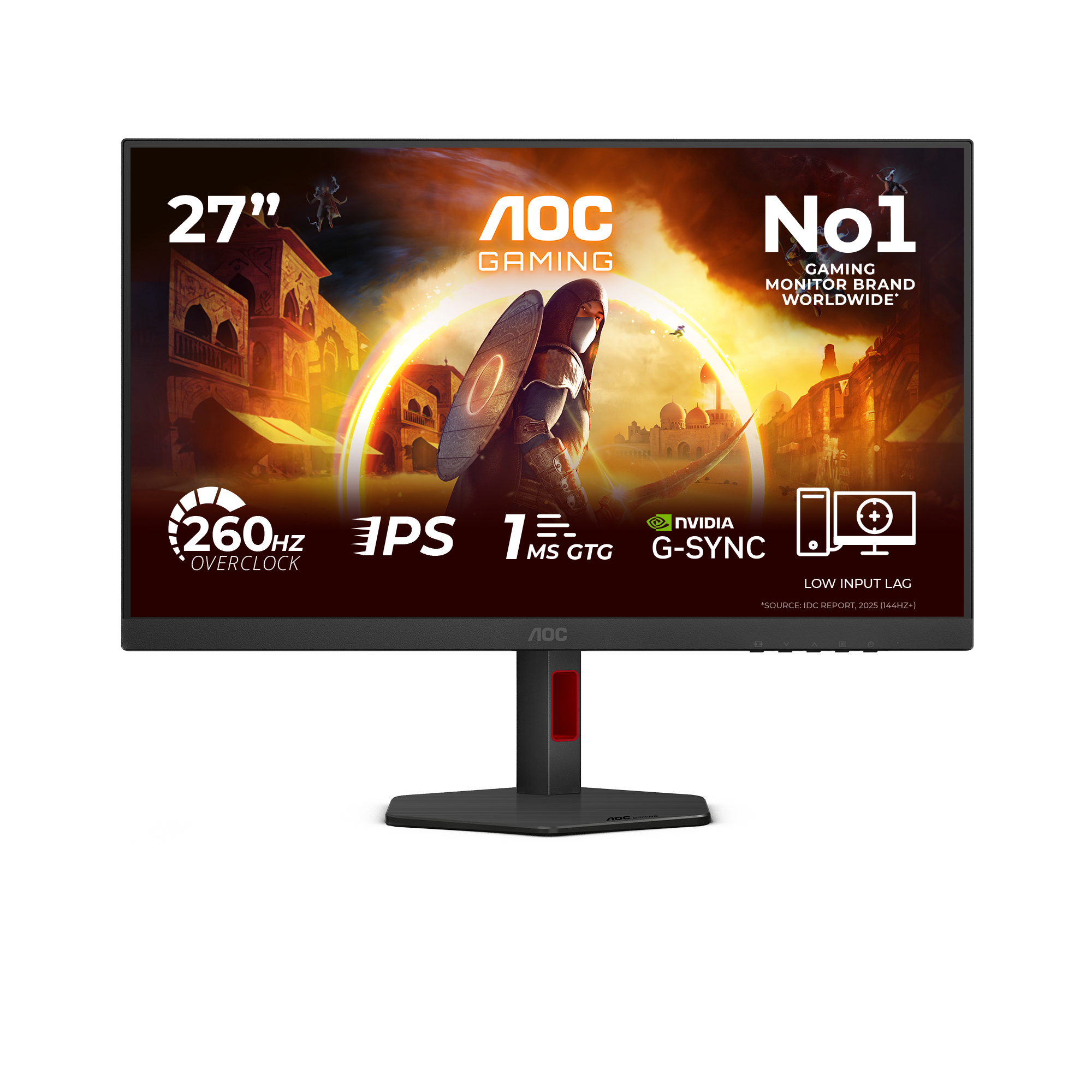 Aoc Black/Red G4 27G4zr Computer Monitor 68.6 Cm (27") 1920 X 1080 Pixels F