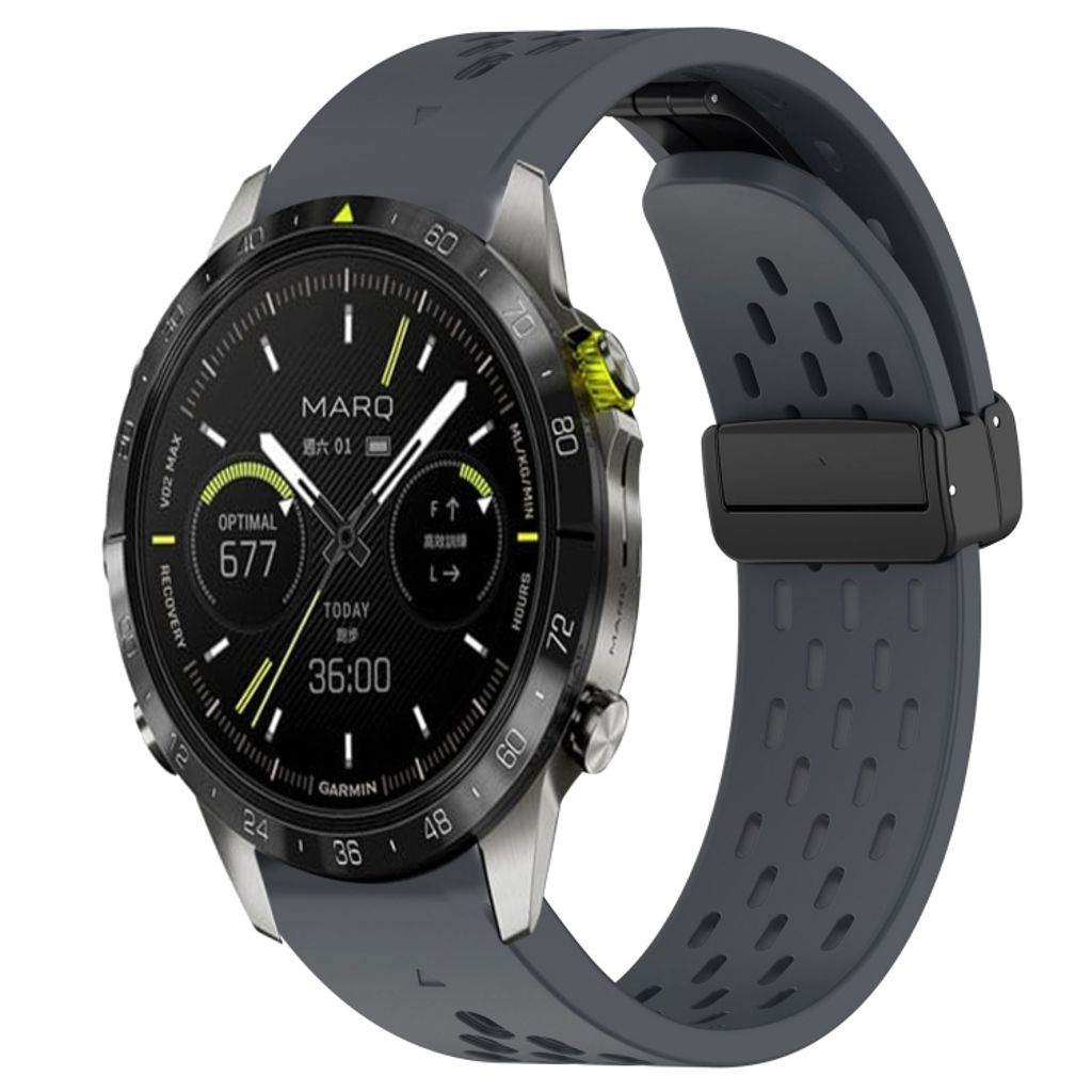 EU Product - Epix Pro Gen 2 47mm Silicone Watch Band with Magnetic Clasp - Gray thumbnail