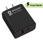 BRobotix 6006658 cargador de dispositivo móvil Universal Negro Corriente alterna Carga rápida Interior
