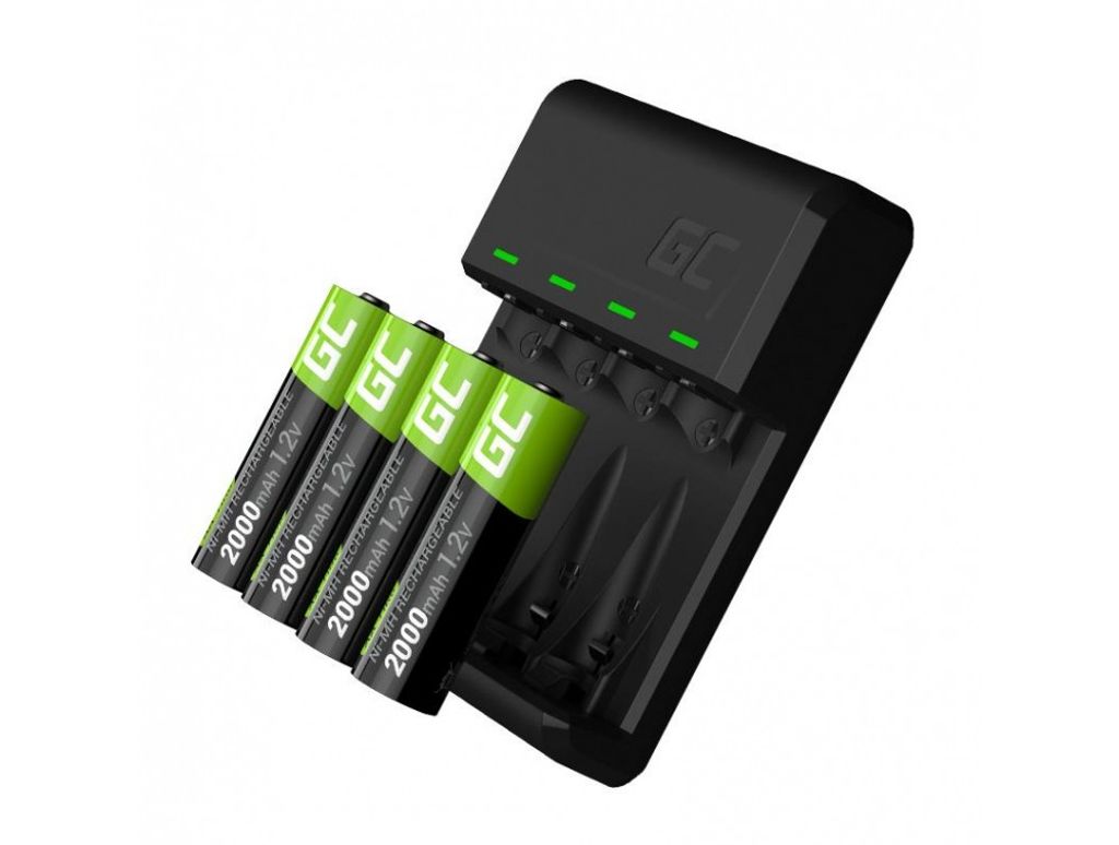EU Product - GC VitalCharger + 4 AA 2000mAh Ni-MH Batteries thumbnail