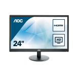 AOC Basic-line E2470SWH LED display 59.9 cm (23.6") 1920 x 1080 pixels Full HD LCD Flat Matt Black
