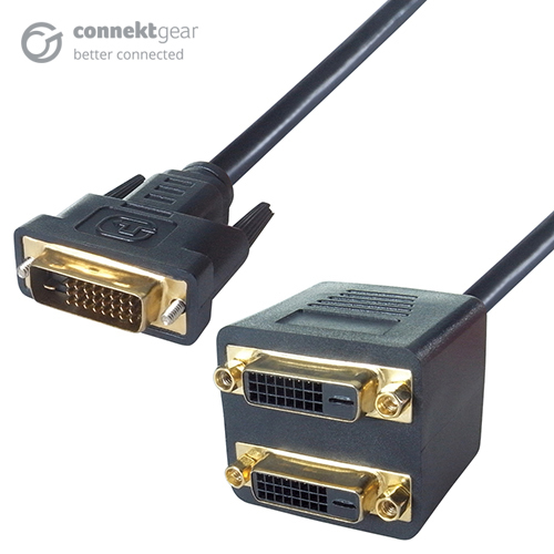 DVI MON SPLITTER CAB DVI-D M 2XDVI F