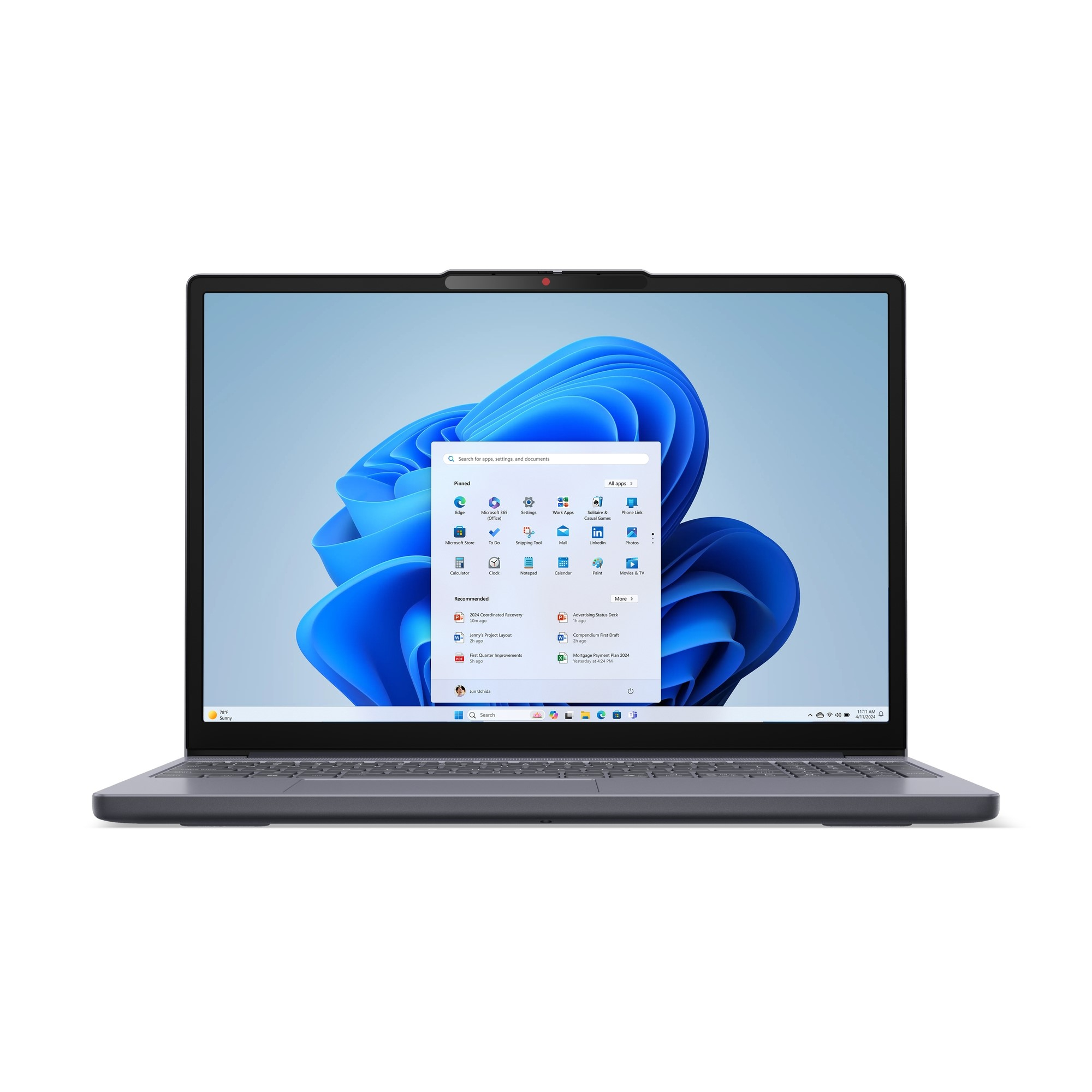 Lenovo IdeaPad Slim 3 15ARP10 AMD Ryzen™ 5 7535HS Laptop 38.9 cm (15.3") WUXGA 24 GB DDR5-SDRAM 512 GB SSD Wi-Fi 7 (802.11be) Windows 11 Home Advanced English Grey