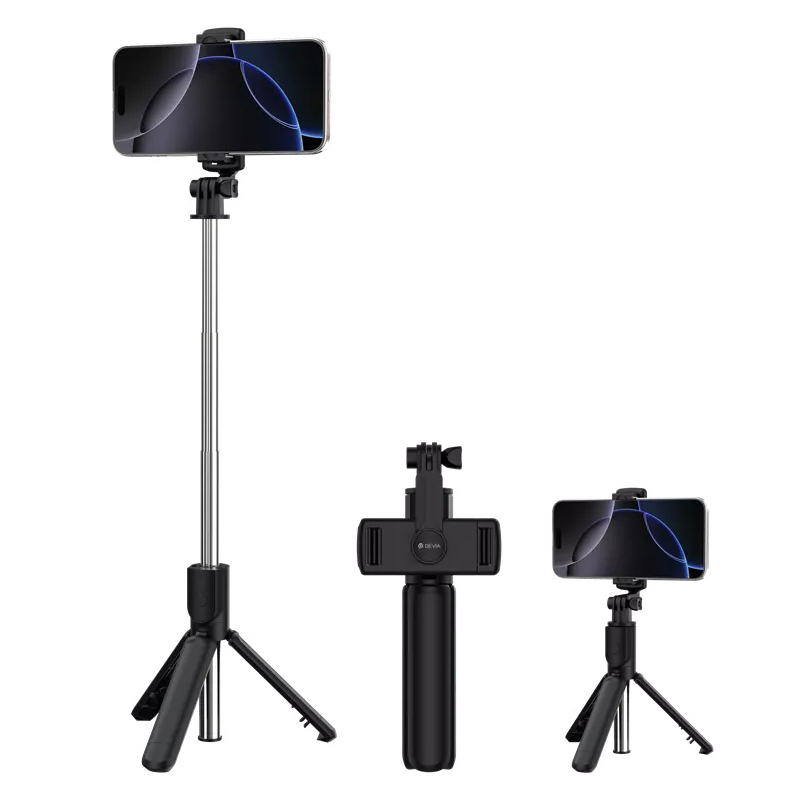 DEVIA Multi Function Portable Selfie Stick & Tripod - Black